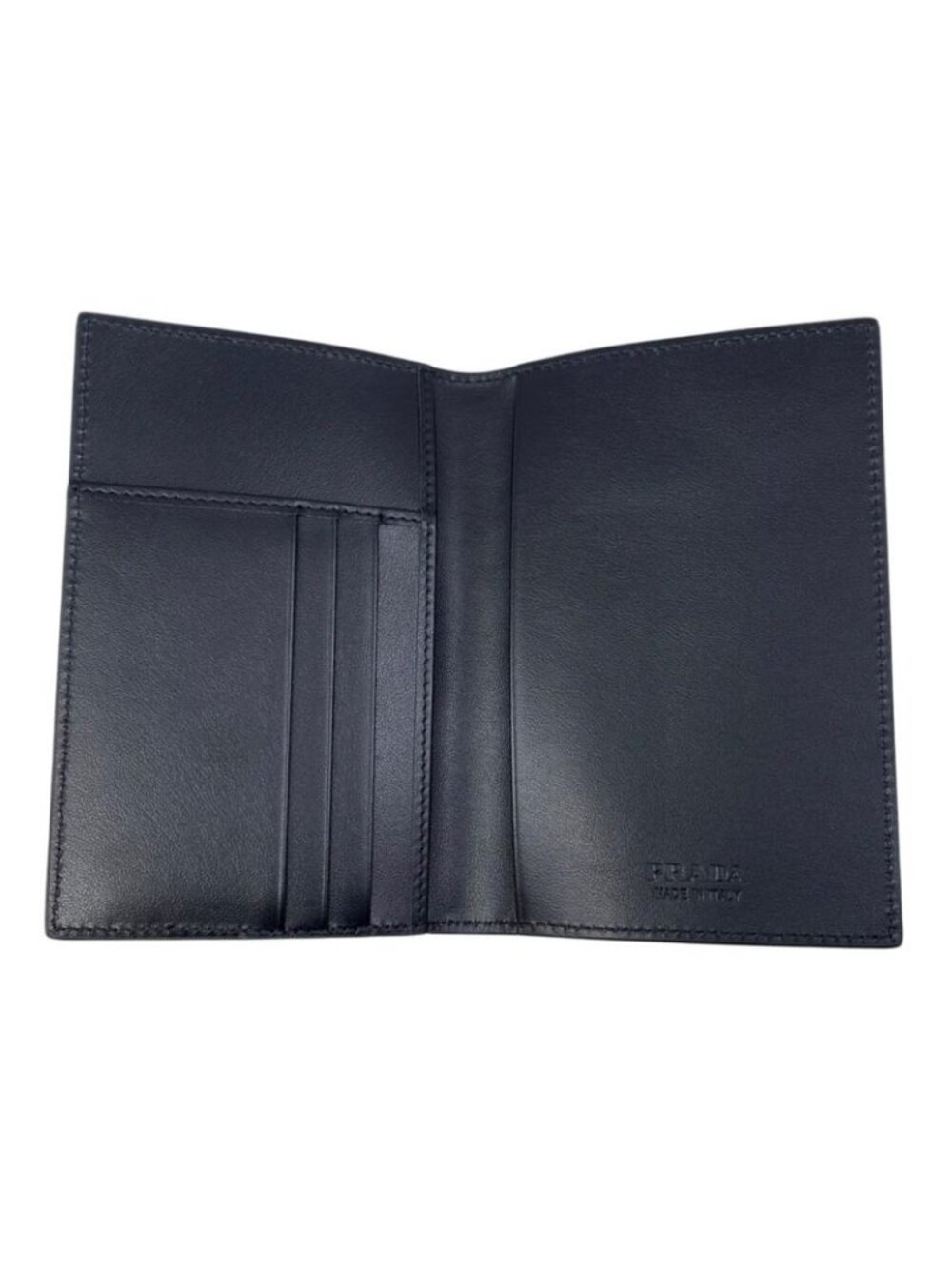 Prada Card Case Passport Calf Leather Triangle Logo - Picture 6 of 9